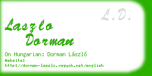 laszlo dorman business card